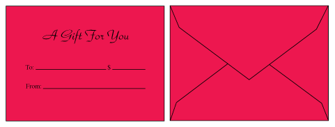 Style B A Gift for You on Red color paper